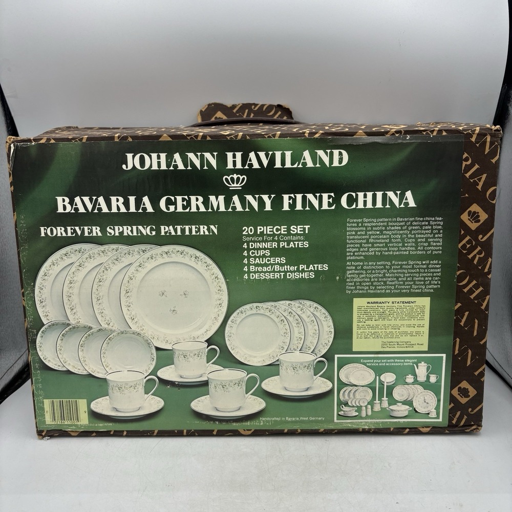 Vintage Johann Haviland 20 Piece Set Bavaria Germany Fine China Forever Spring